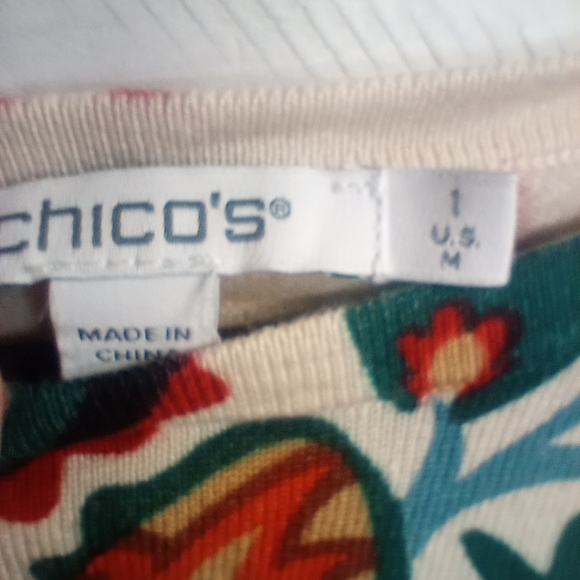 Chico's Women's Paisley CrewNeck Pullover Sweater Size Medium (Chico's 1) - Picture 11 of 12